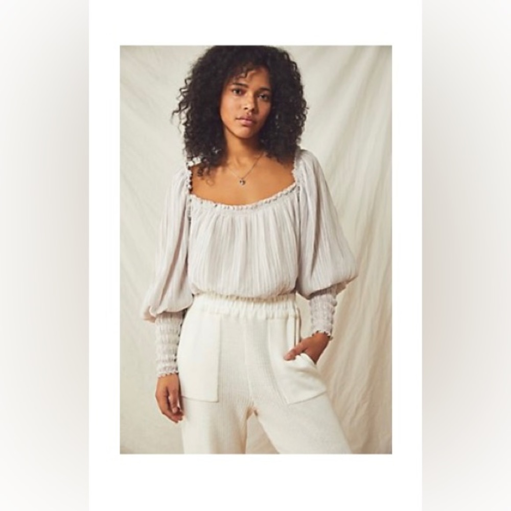 NWOT Free People Backdrop Bodysuit Stardust Gray S